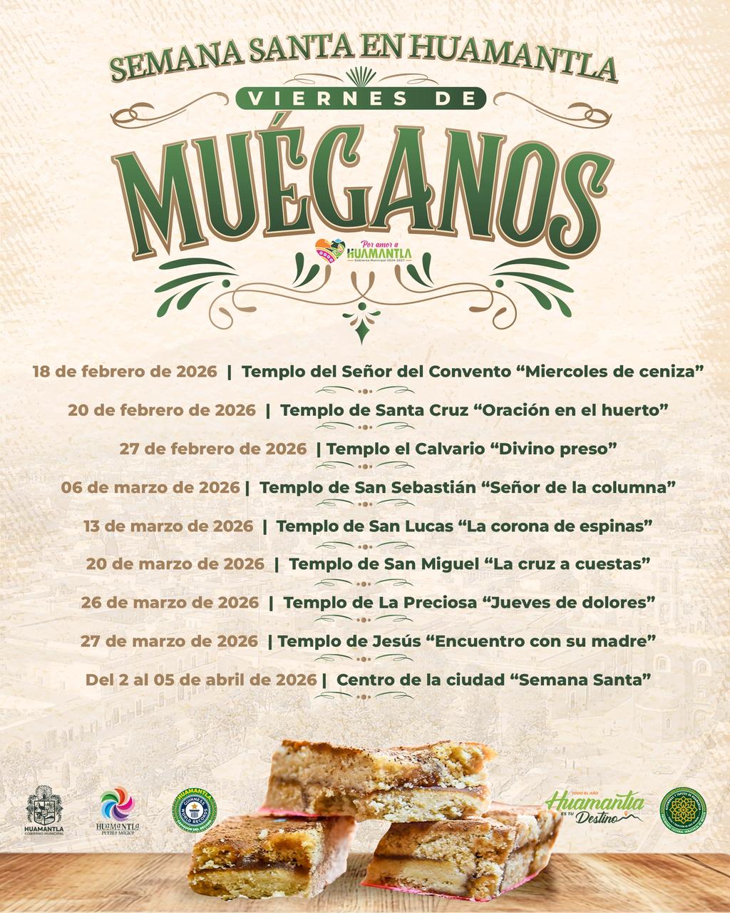 Huamantla vivirá con fe y tradición la cuaresma con los Viernes de Muéganos 2026